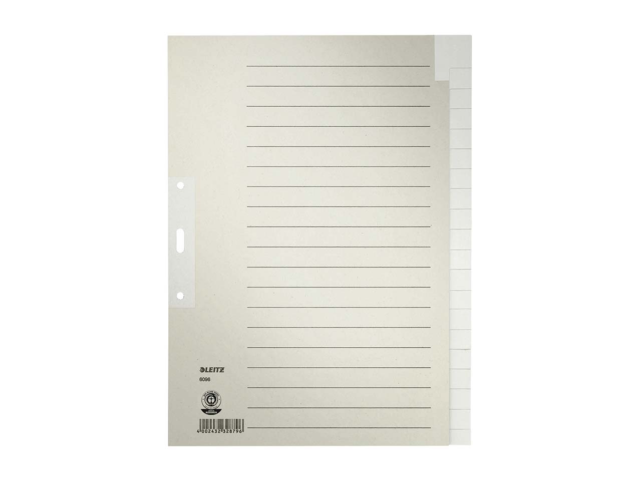 Leitz Register aus Tauenpapier blanko, 223 x 300 mm
