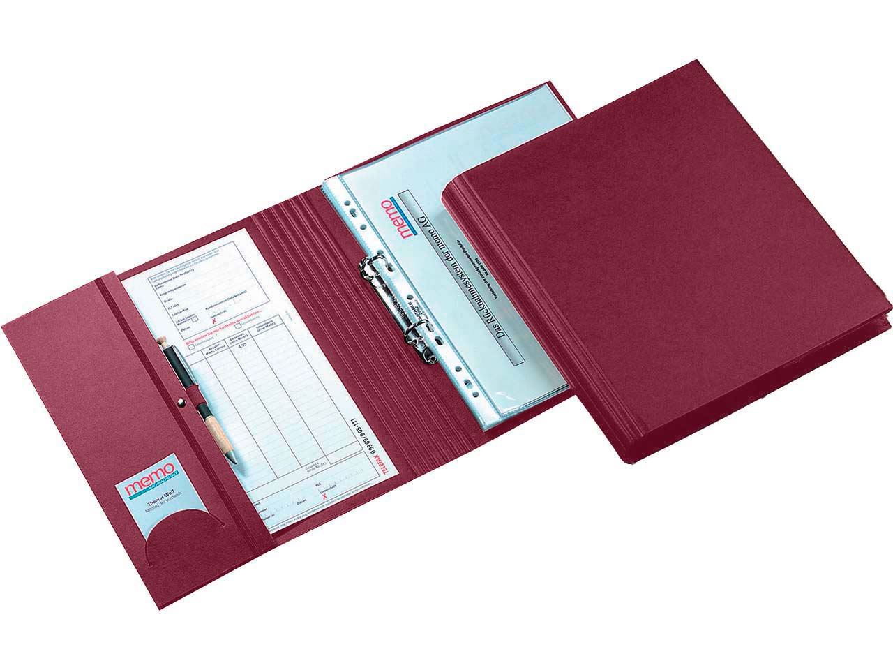 Tagungsmappe 'Elegance', bordeaux, A4 mit 2-Ring-Mechanik