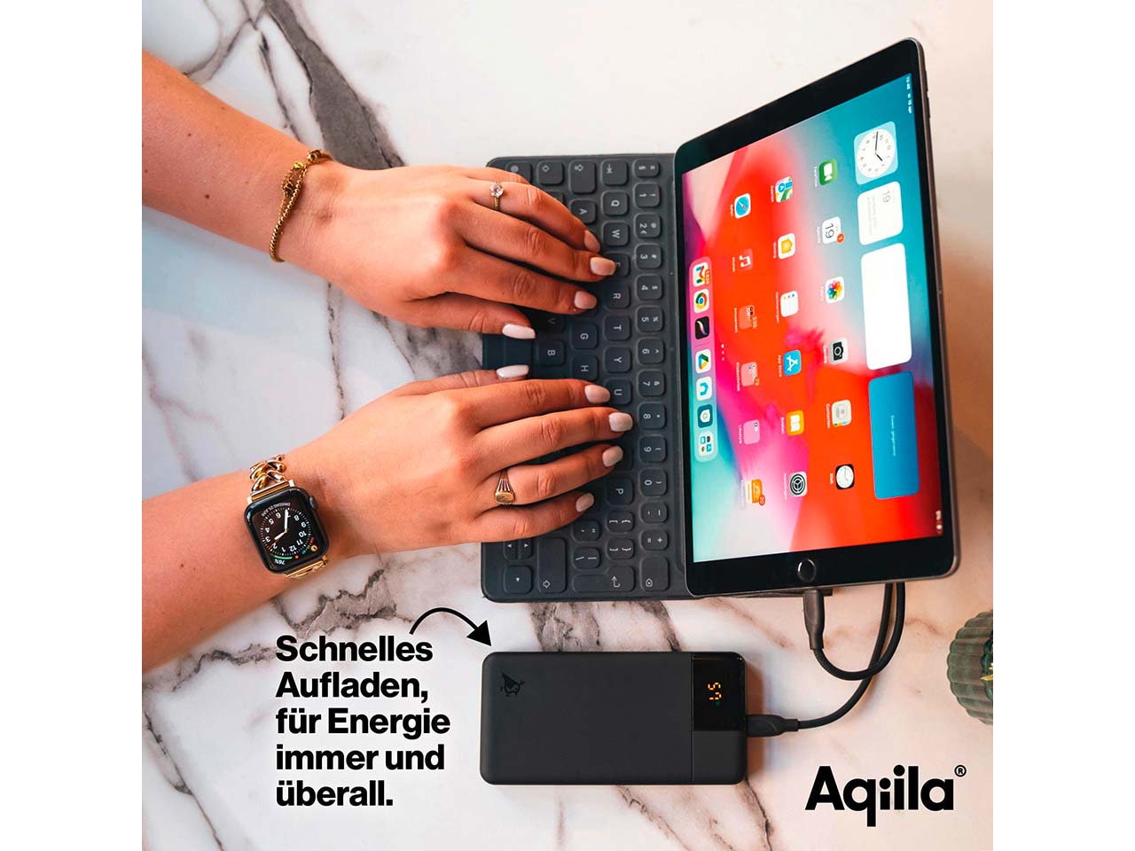 Aqiila Powerbank "Powerbird B10" 10.000 mAh, schwarz