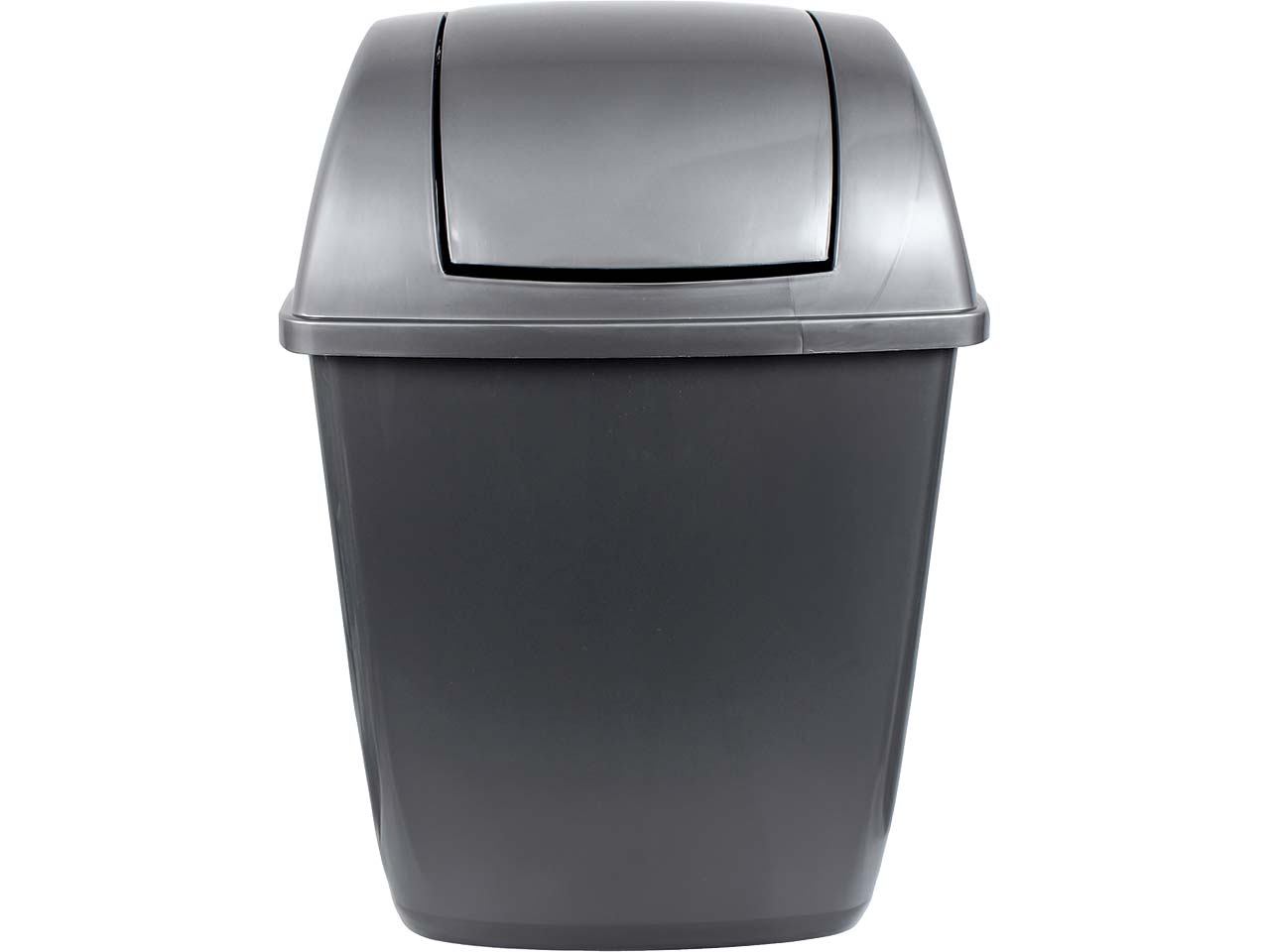 Abfalleimer mit Schwingdeckel, silber, 12 l