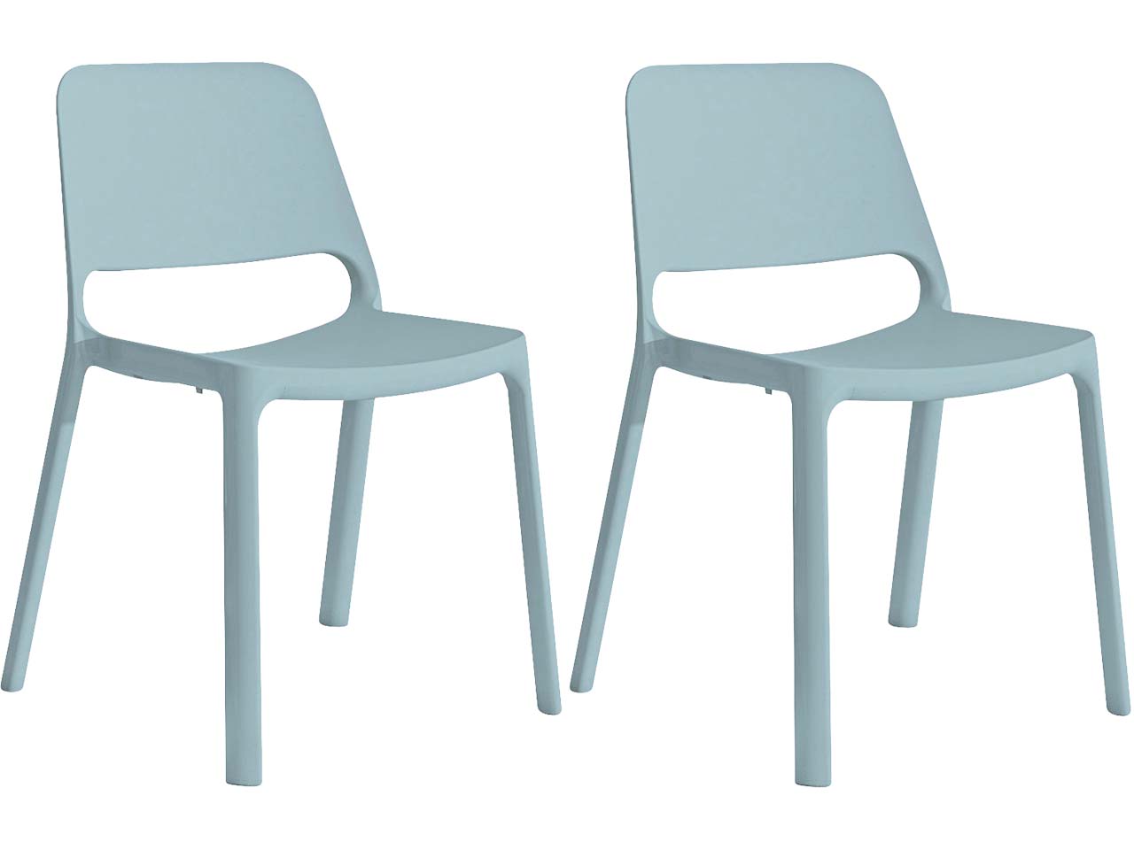 2x Besucherstuhl "2050" himmelblau