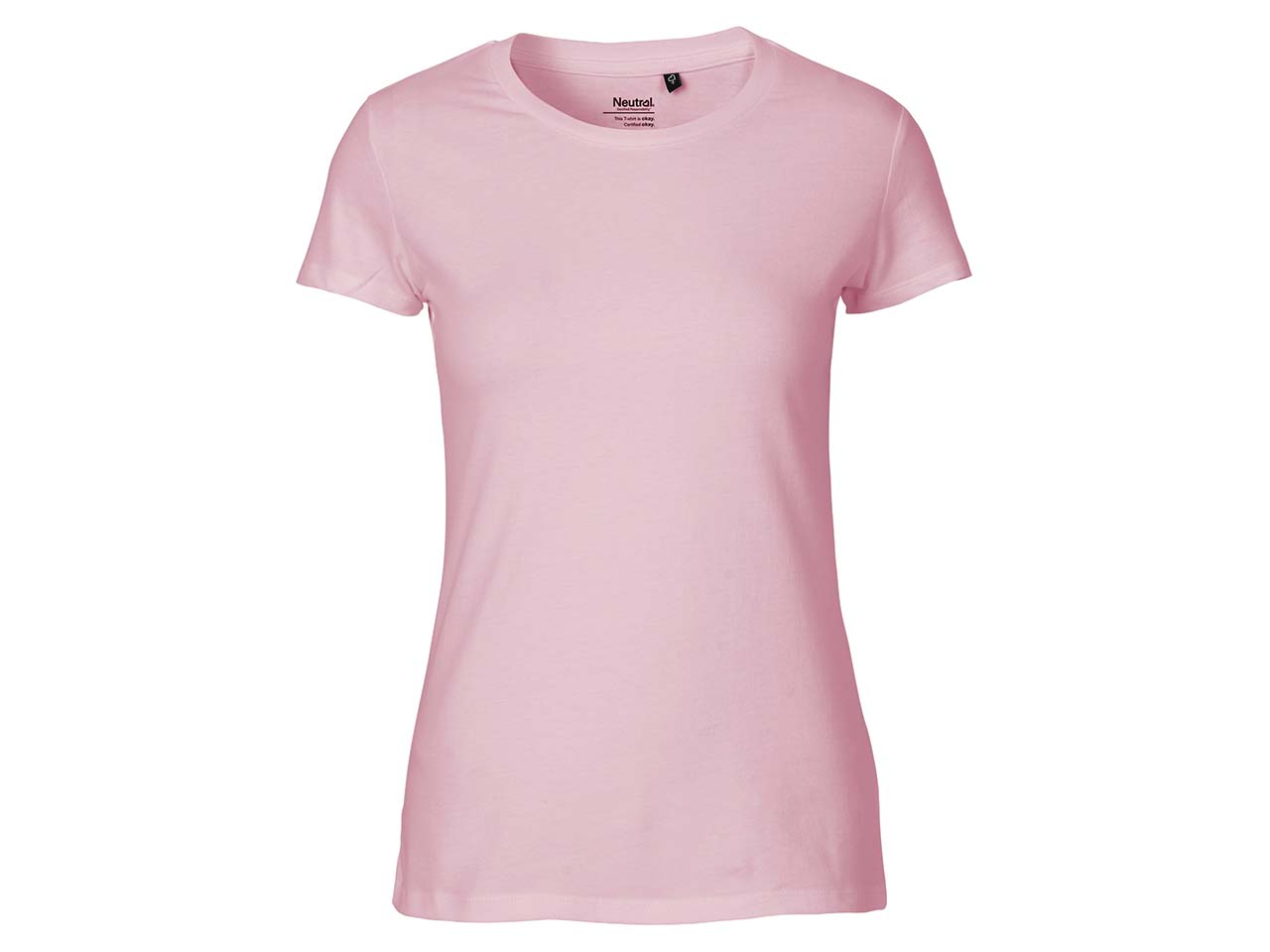 Neutral Bio-Damen-T-Shirt mit Rundhalsausschnitt, light pink, Gr. S
