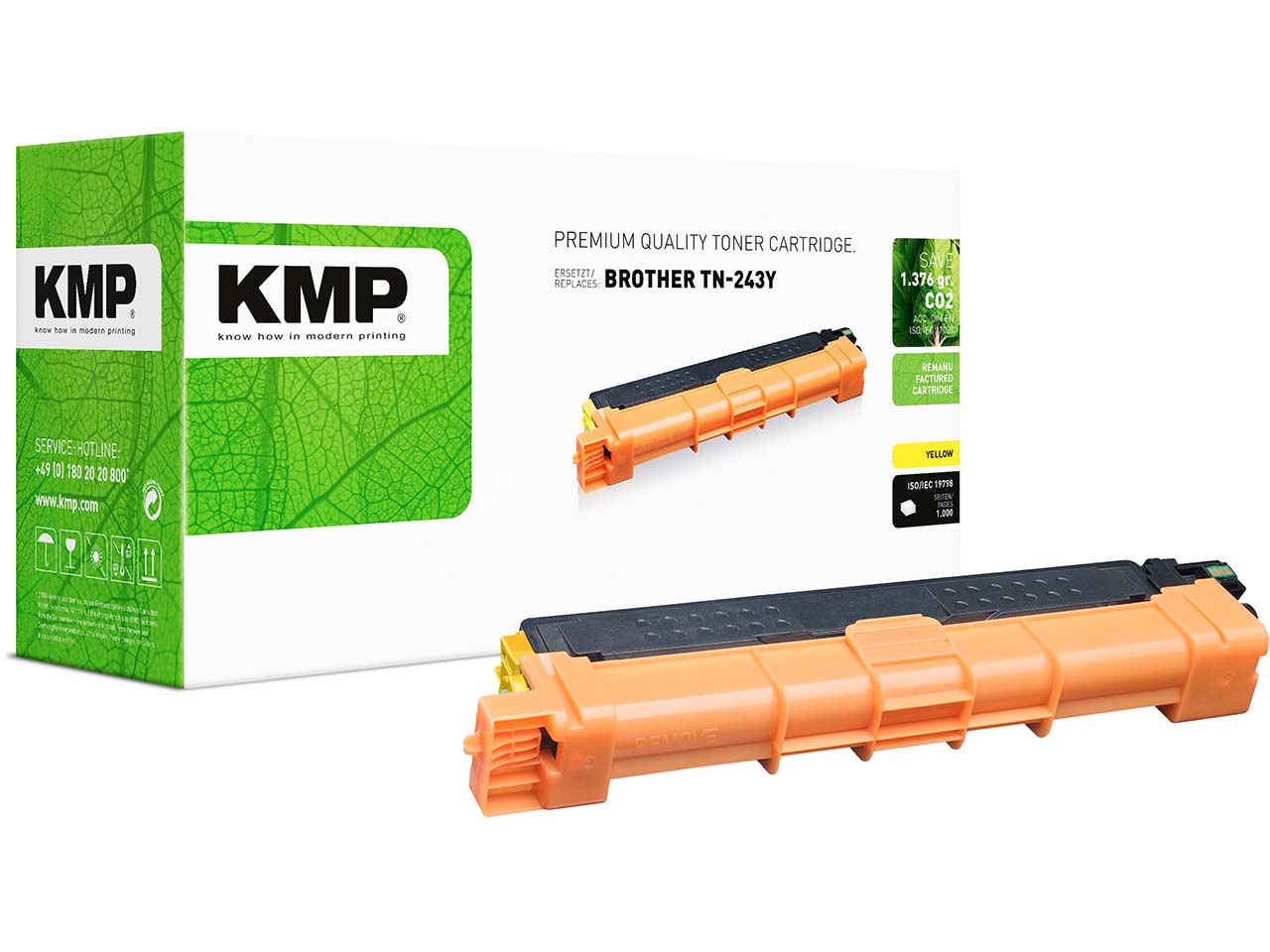 KMP Toner ersetzt Brother TN-243Y gelb