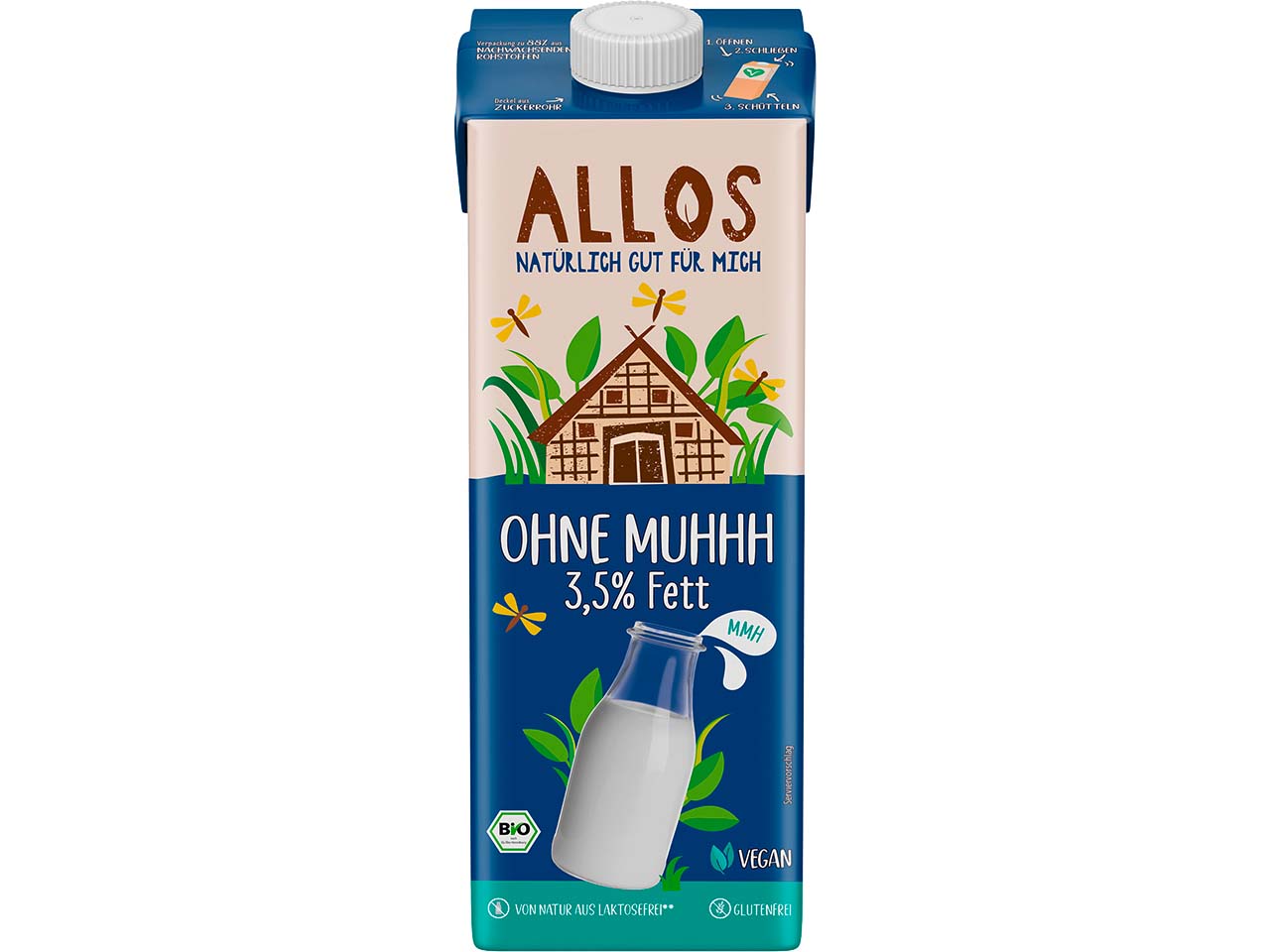 Allos Bio-Milchalternative-Drink 'Ohne Muhhh, 3,5% Fett', 1l
