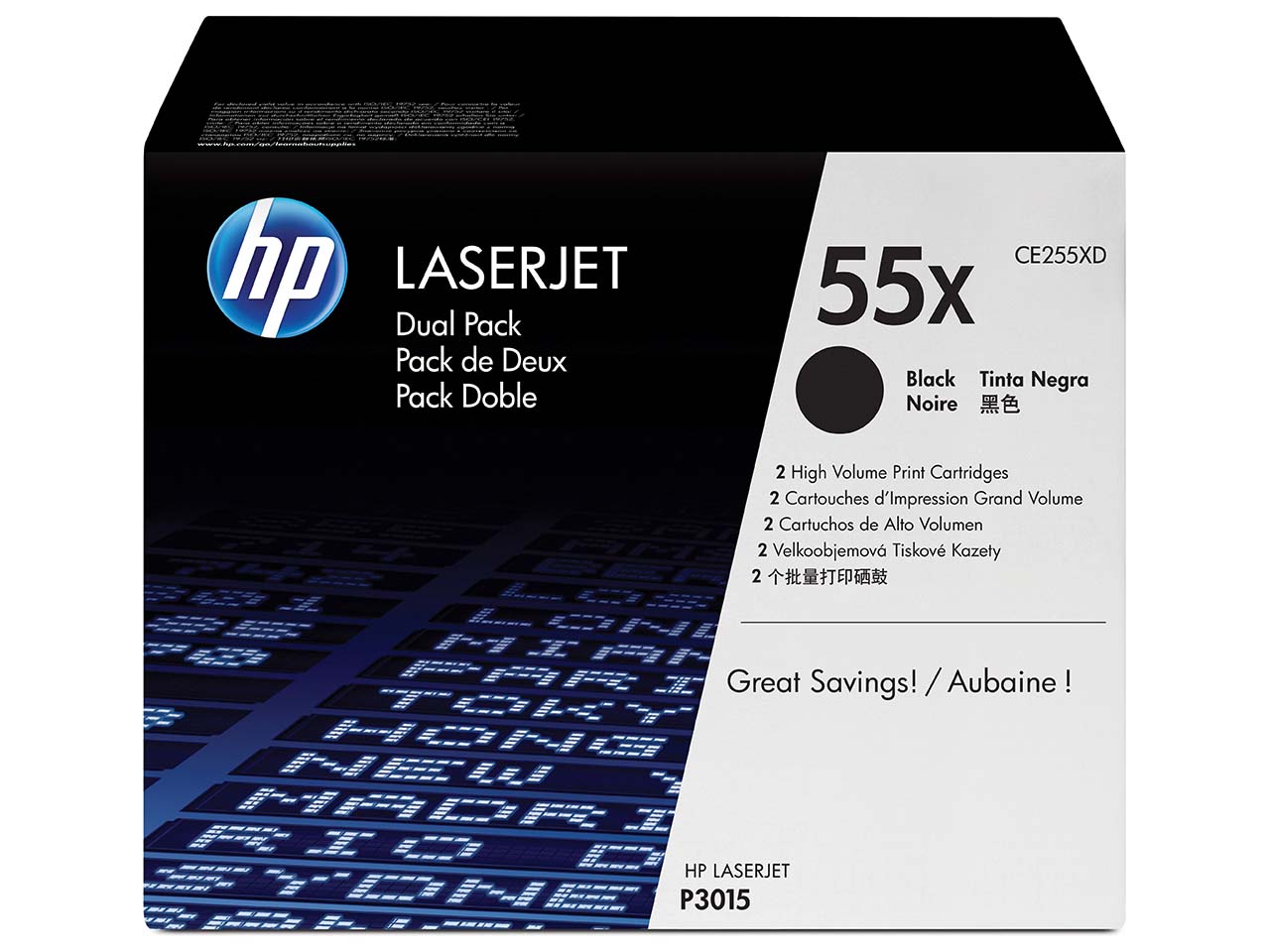 hp Twinpack Druckkassetten CE255XD, Nr. 55X schwarz