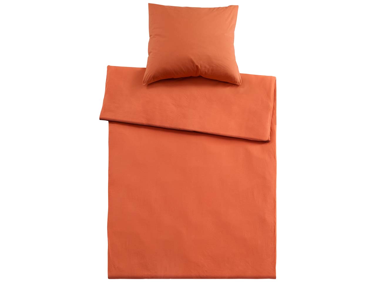 Bettwäsche "Single Jersey" aus Bio-Baumwolle 80 x 80 cm,/155 x 220 cm, chili