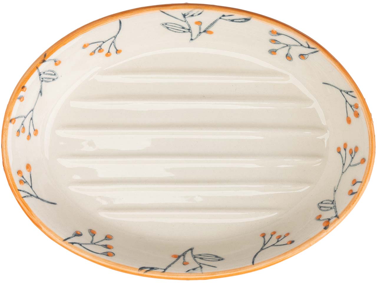 tranquillo Seifenschale 'ROMANTIC', aus Steingut, oval