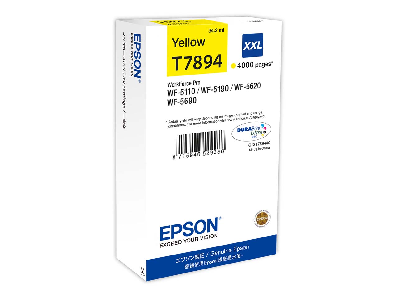 Epson Tintenpatrone T7894XXL gelb