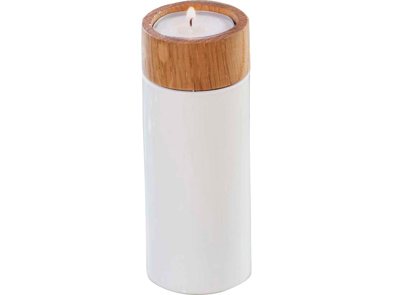 FAIRWERK Teelichthalter "AKKU" inkl. 6 Teelichter, cremeweiß