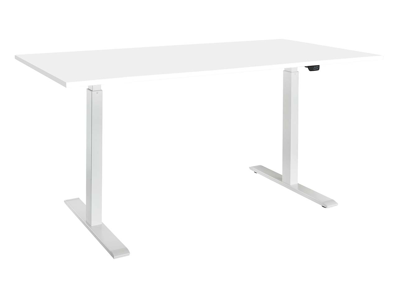 memo Höhenverstellbarer Schreibtisch "ON" weiß, Buche weiß lackiert, B 130 x T 70 cm