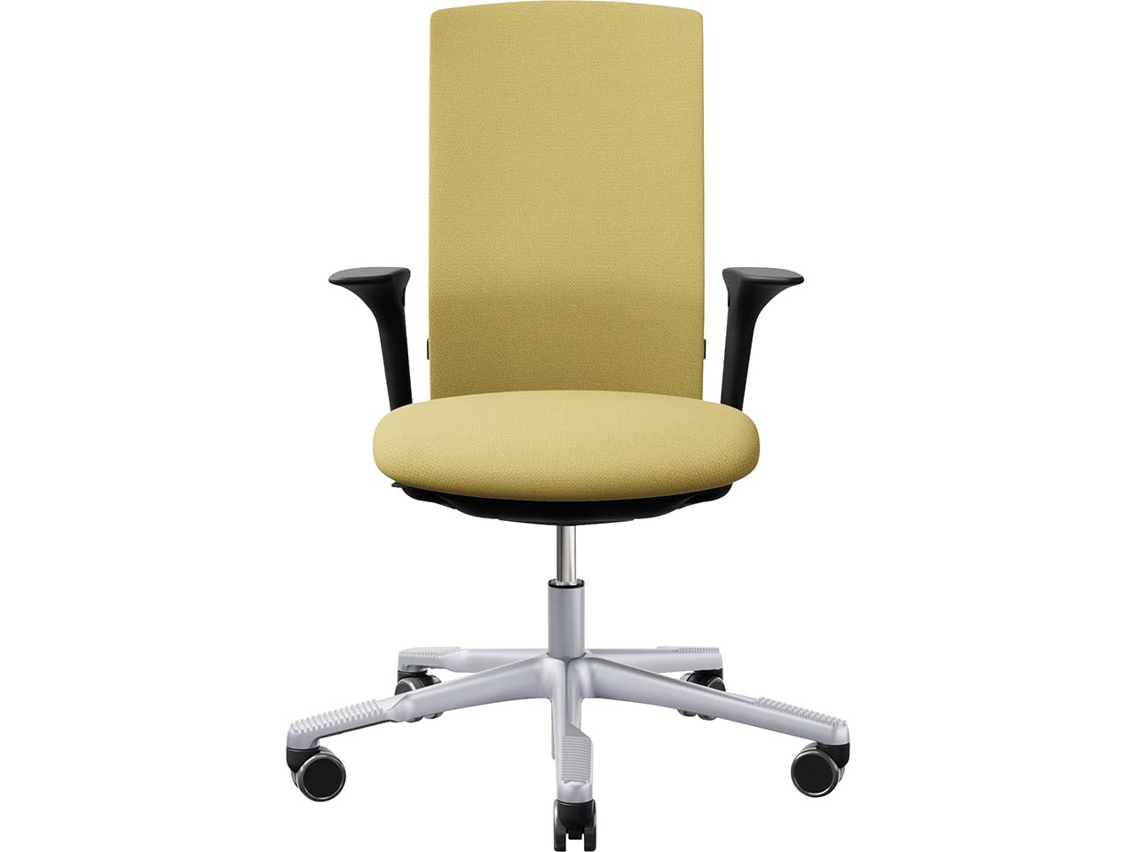 HAG Bürodrehstuhl "Futu 1200-S" mit AL, Gestell: silber, Stoff: "FutuKnit" Straw