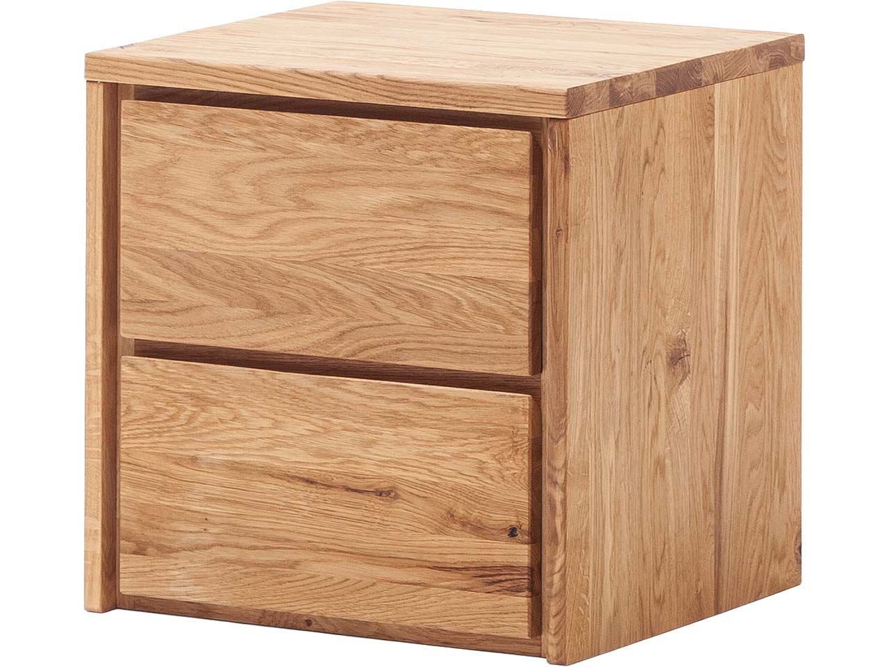 Kommode "Rödvig" aus Wildeiche, mit 2 Schubladen, B 47 x T 42 x H 48 cm