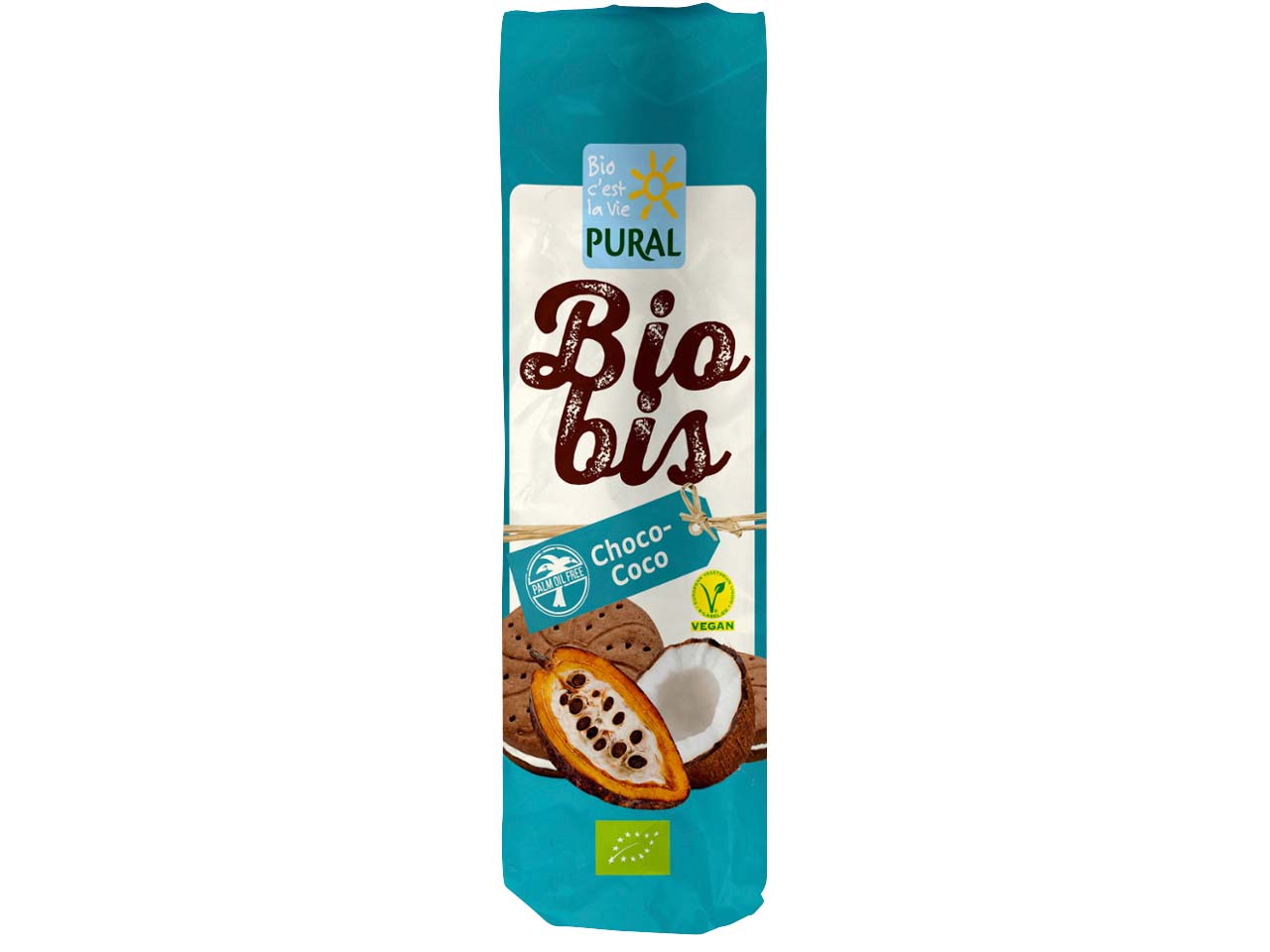 PURAL Bio-Doppelkekse mit Kokoscreme 'Biobis Choco-Coco', 300 g