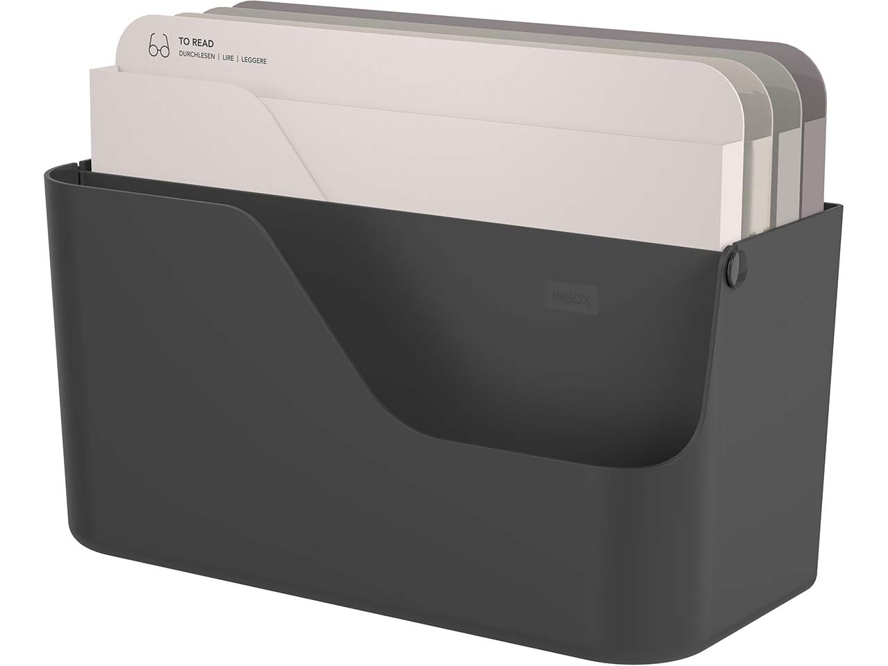 rotho Inbox-Dokumentenorganizer "MY PAPER" aus Recyclingkunststoff, grau