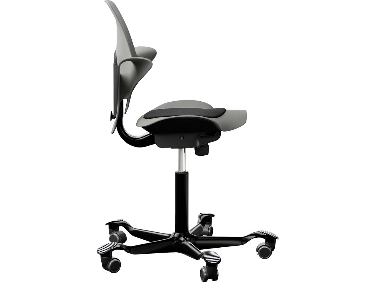 HAG Bürodrehstuhl "Capisco Puls 8010" Gestell: schwarz/clay,Stoff: "Cura" black