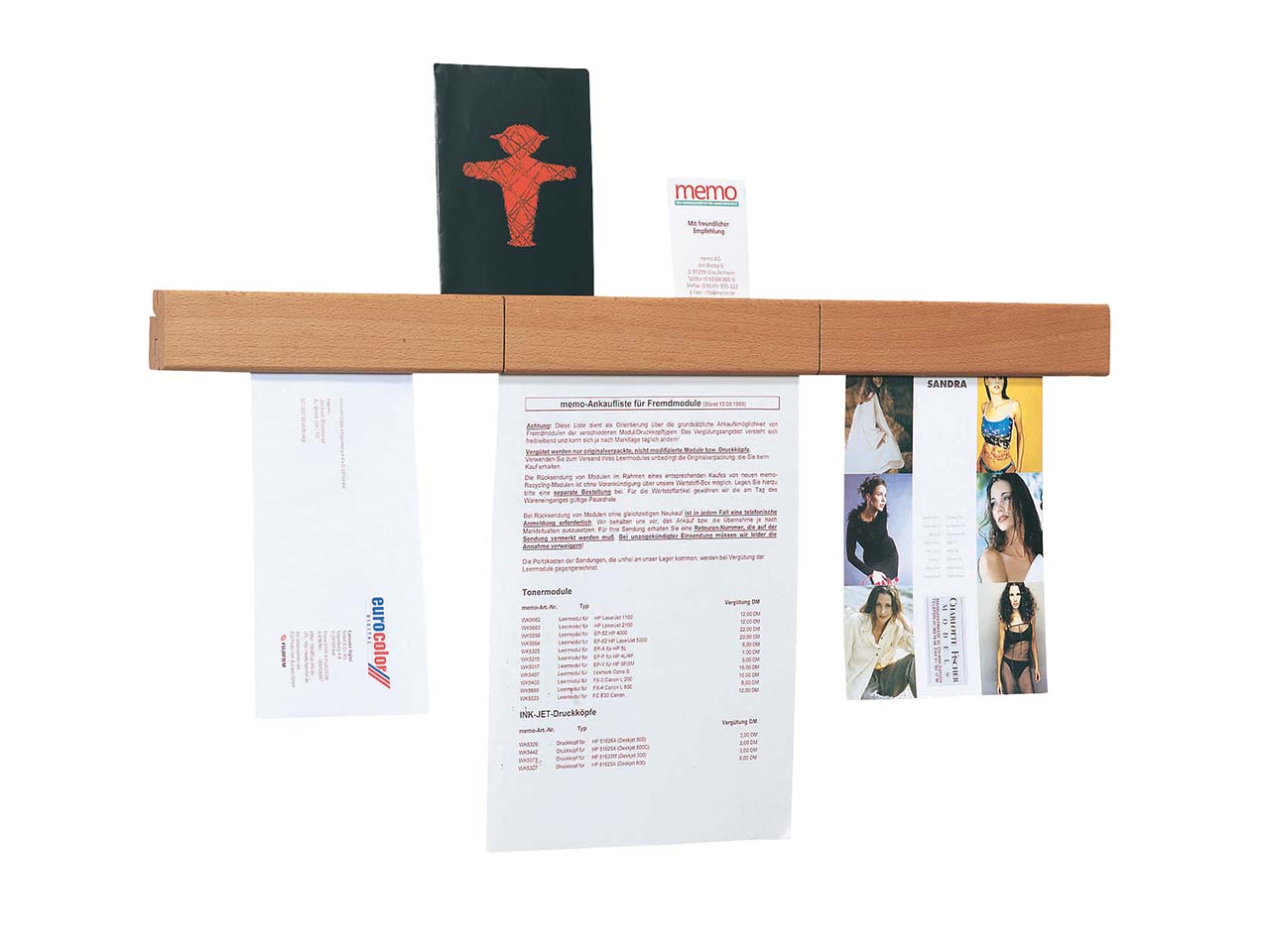 Klemmleiste 66cm, Buche 3 Segmente