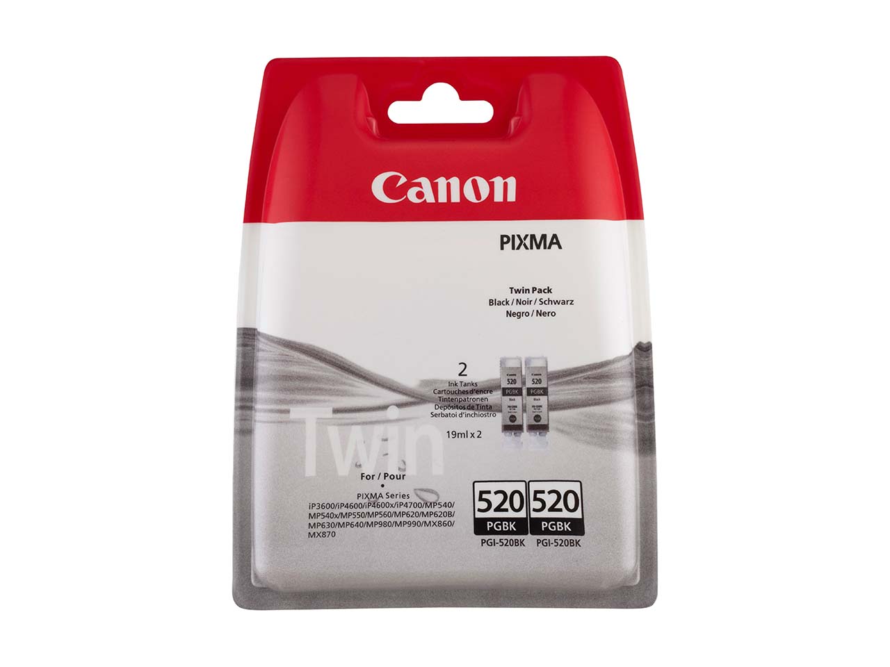 Canon Doppelpack Tintenpatronen PGI-520BK schwarz