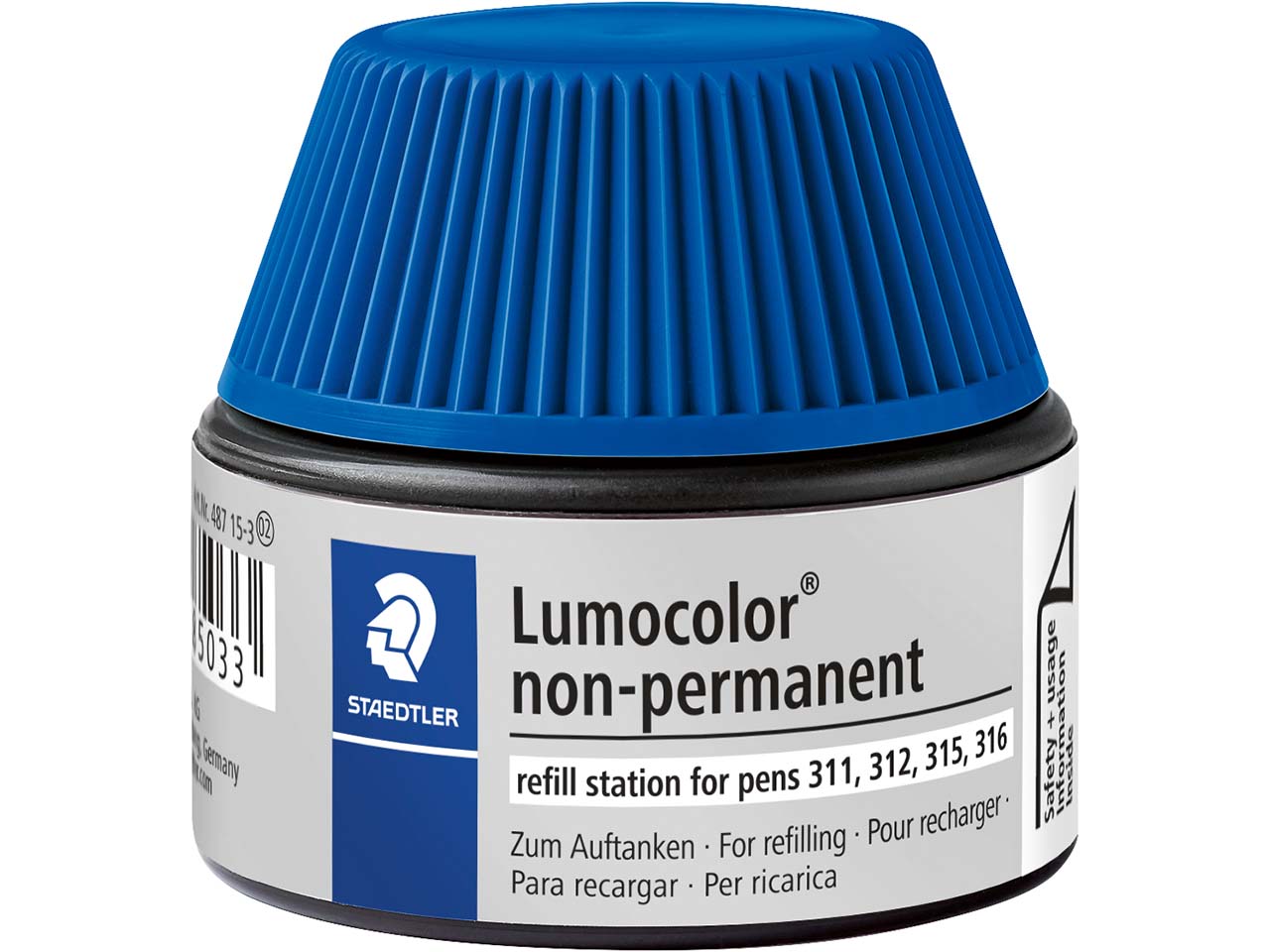 STAEDTLER Nachfülltinte für Universalstift "Lumocolor" wasserlöslich, blau