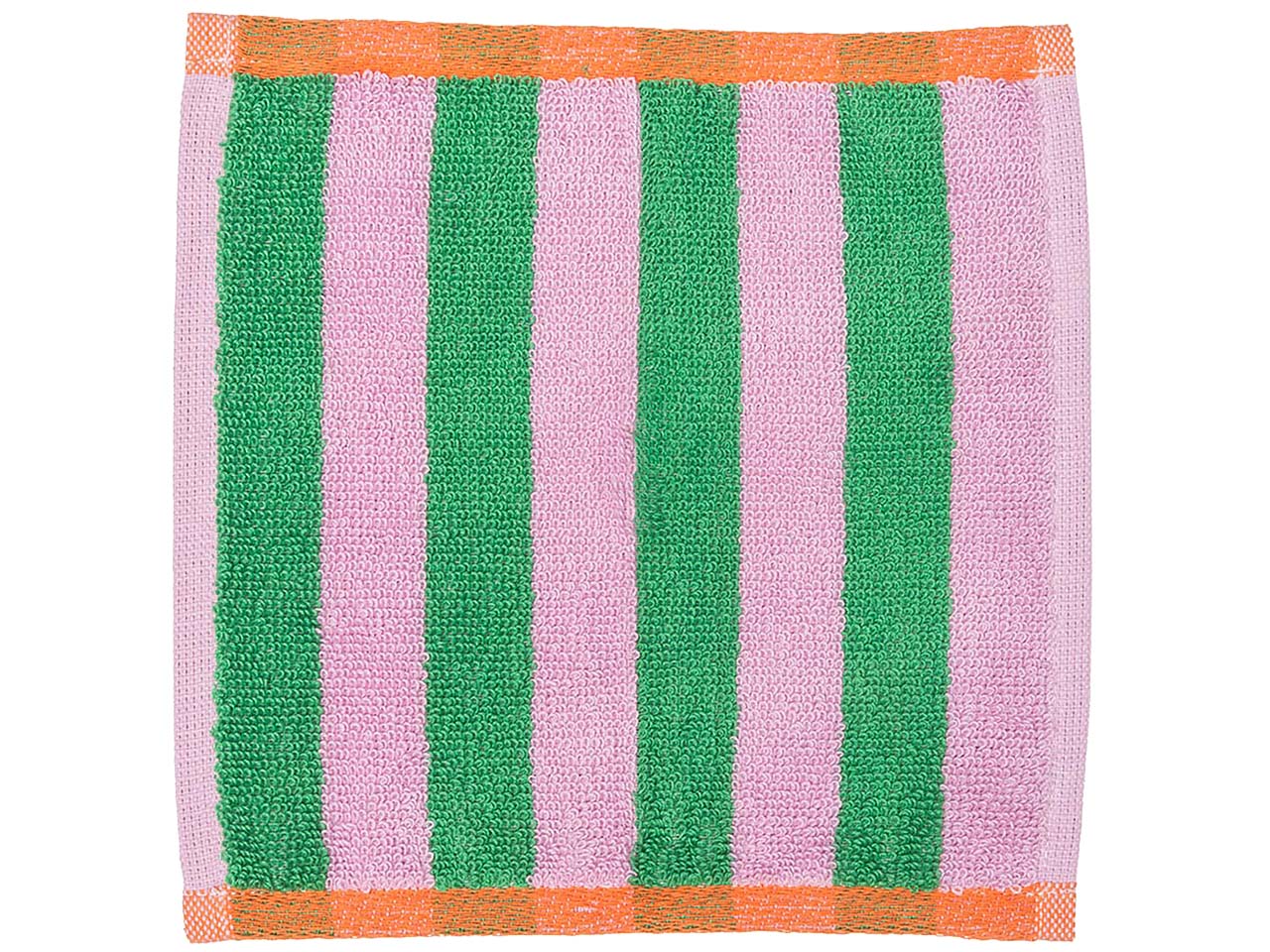 tranquillo Bio-Frottee-Abwaschtuch "STRIPES" 22 x 22 cm, green