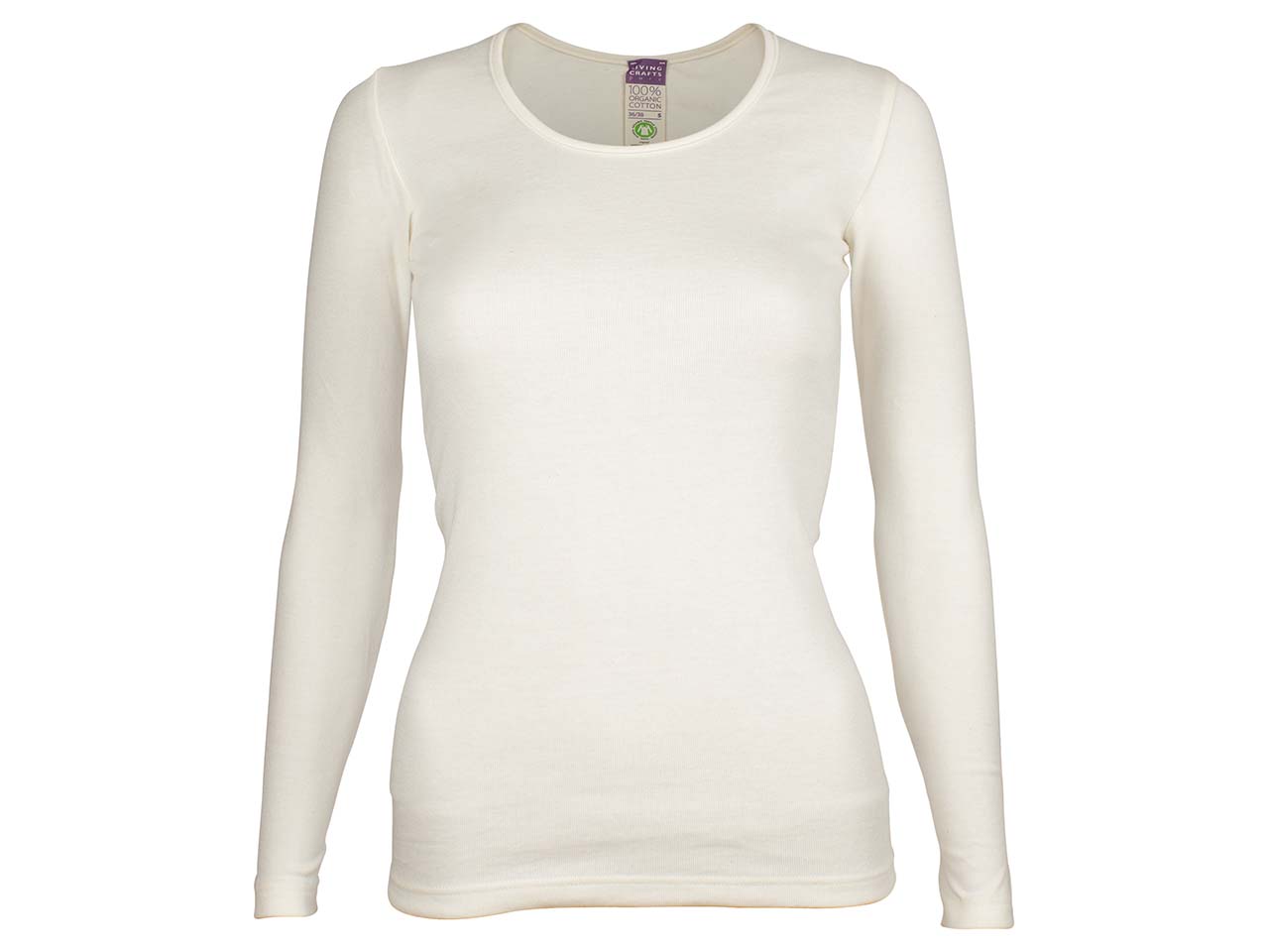 Living Crafts Bio-Damen-Langarmshirt "Johanna" natur, Gr. S