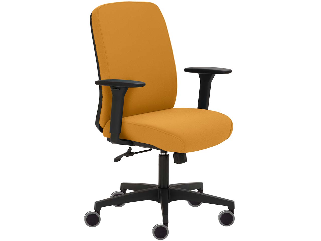 Bürodrehstuhl "2219" mit Armlehnen, gelb