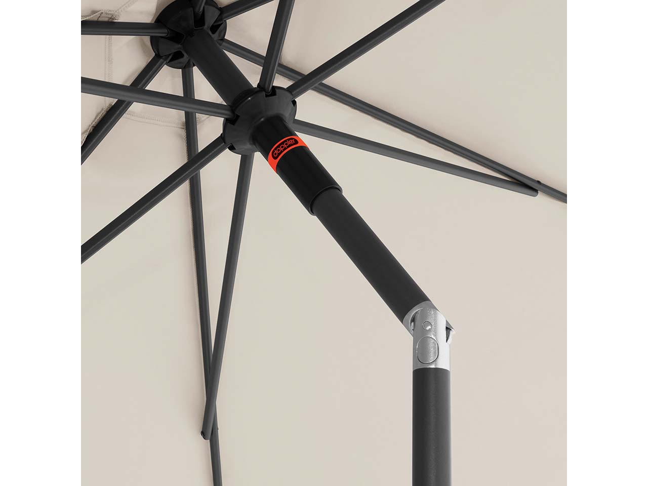 doppler Sonnenschirm "myZone Push Up" Ø 300 cm, HV, natur