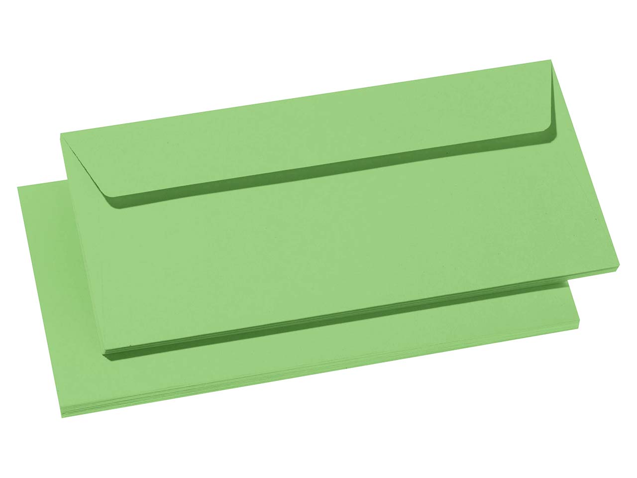 20 Clairefontaine Briefumschläge "Pollen" DL, Haftklebung, o. Fenster, 120 g/m² grün