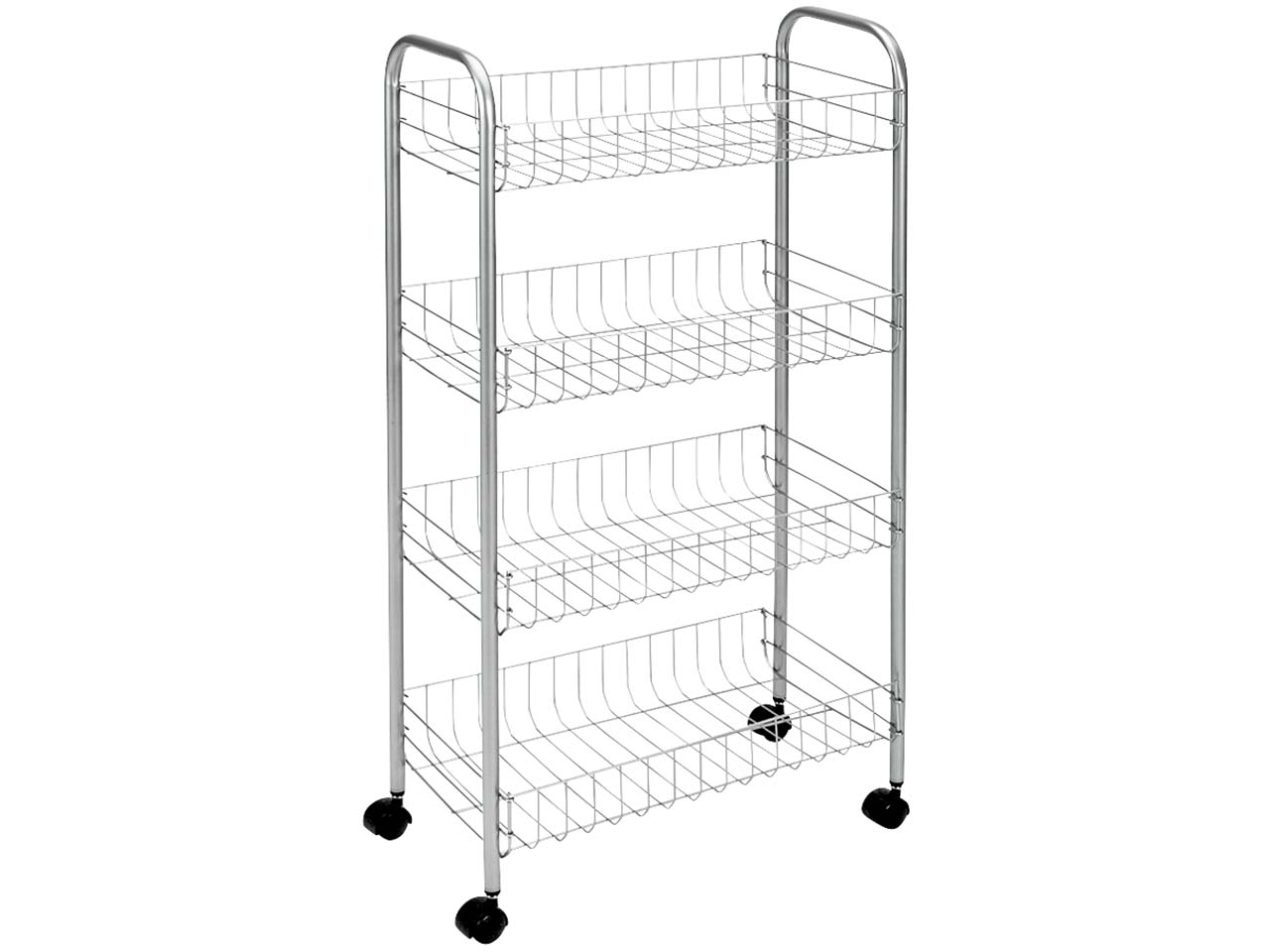 Metaltex Regalwagen "Ascona" mit 4 Körben und 4 Lenkrollen