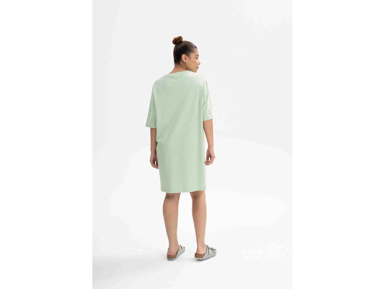 MELA Bio-Damen-Mini-T-Shirt-Kleid "BAASU" oversized, spring melange, Gr. S