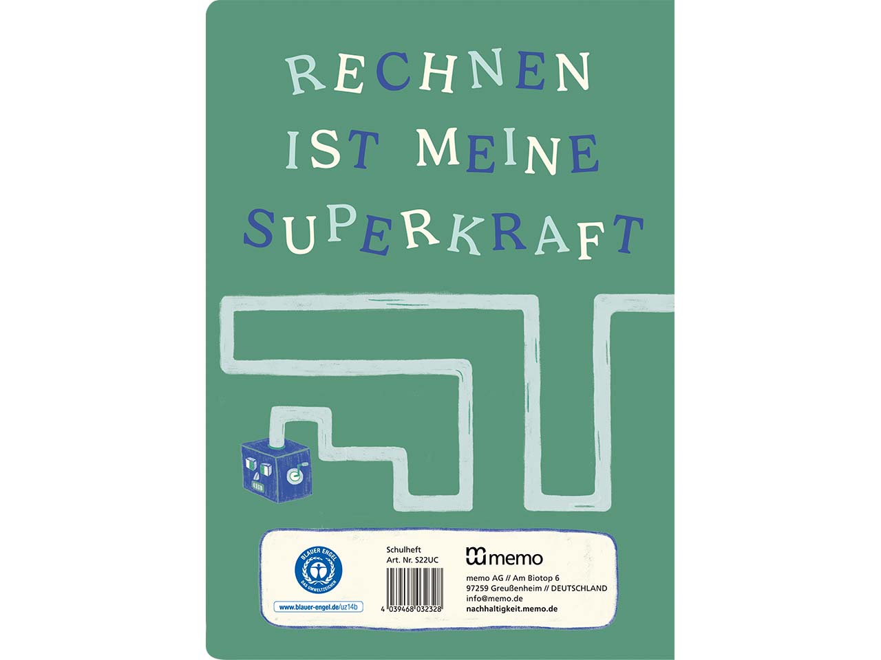 memo x SOS-Kinderdörfer weltweit Schulheft DIN A4, 16 Blatt, Lin. 22