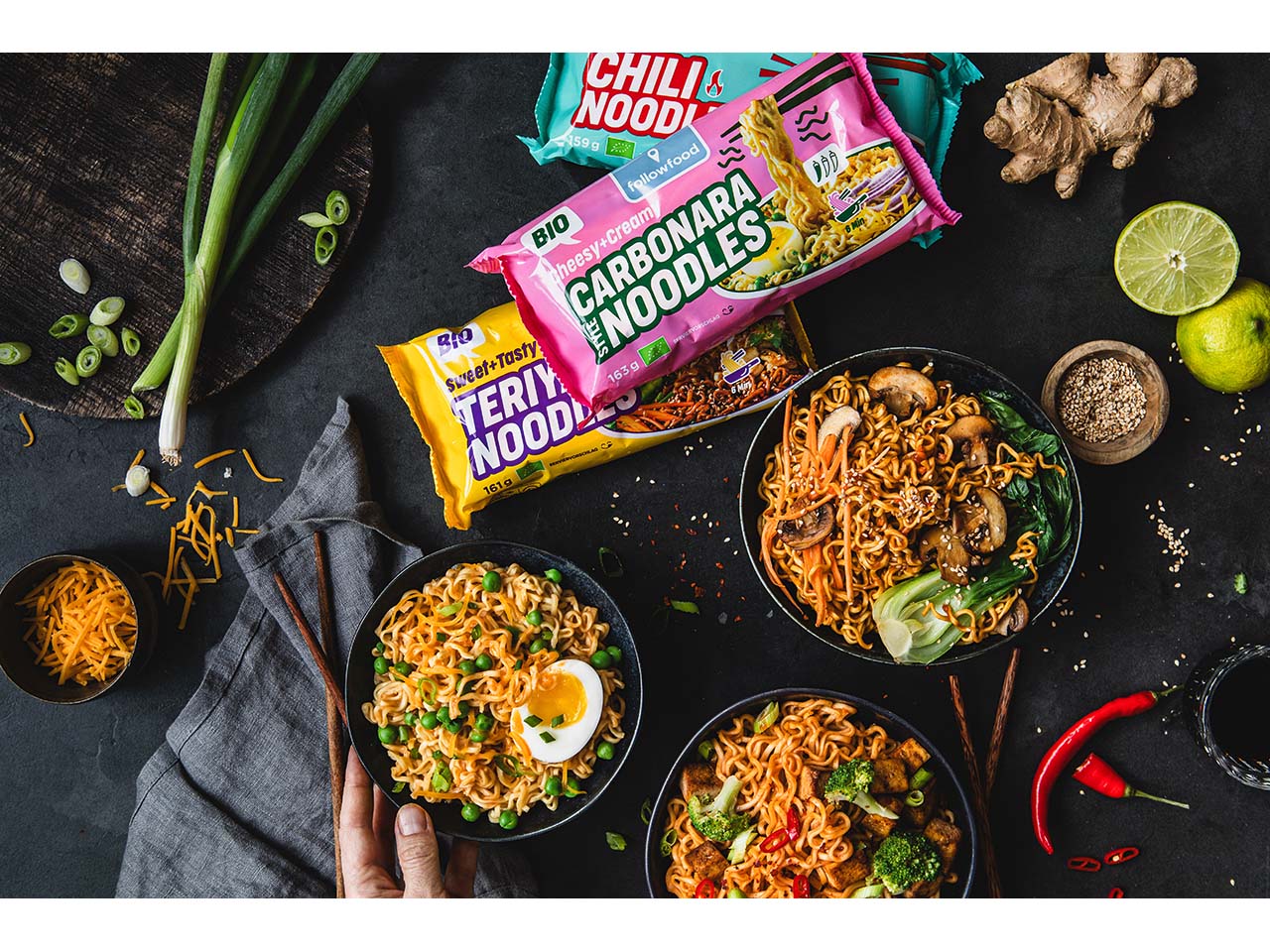 followfood Bio-Instant-Gericht Teriyaki Nudeln "Sweet + Tasty", 161 g