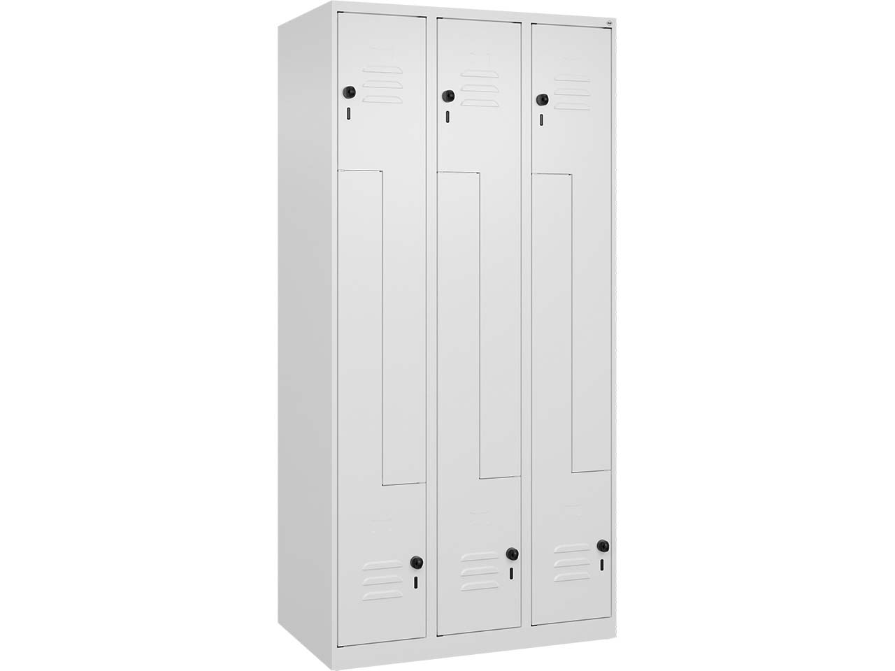 C+P Z-Spind Classic PLUS, 6 Fächer, 1850x900x500mm, Verkehrsweiß/Verkehrsweiß