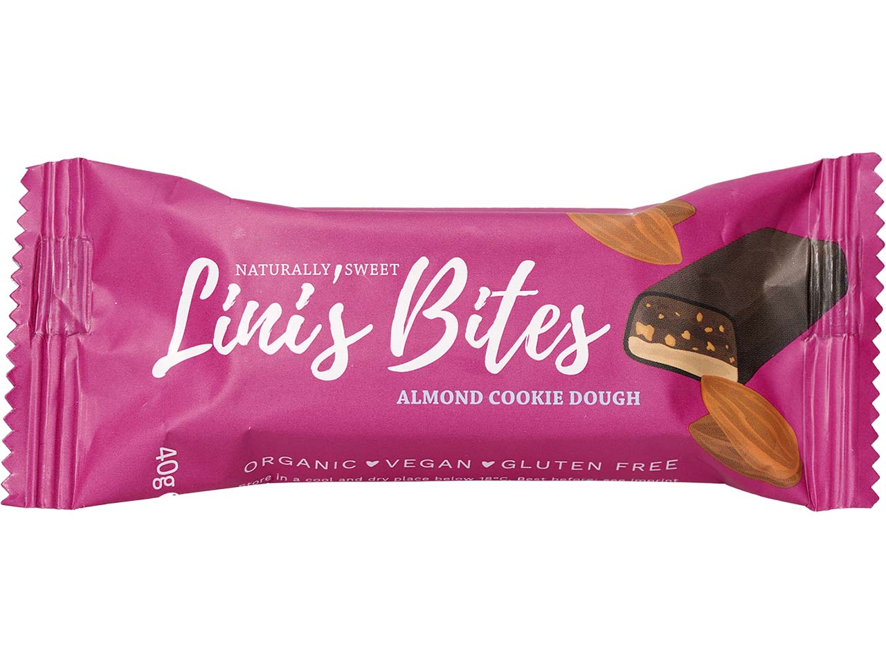 Lini's Bites Bio-Riegel, Almond Cookie Dough, vegan, 40 g