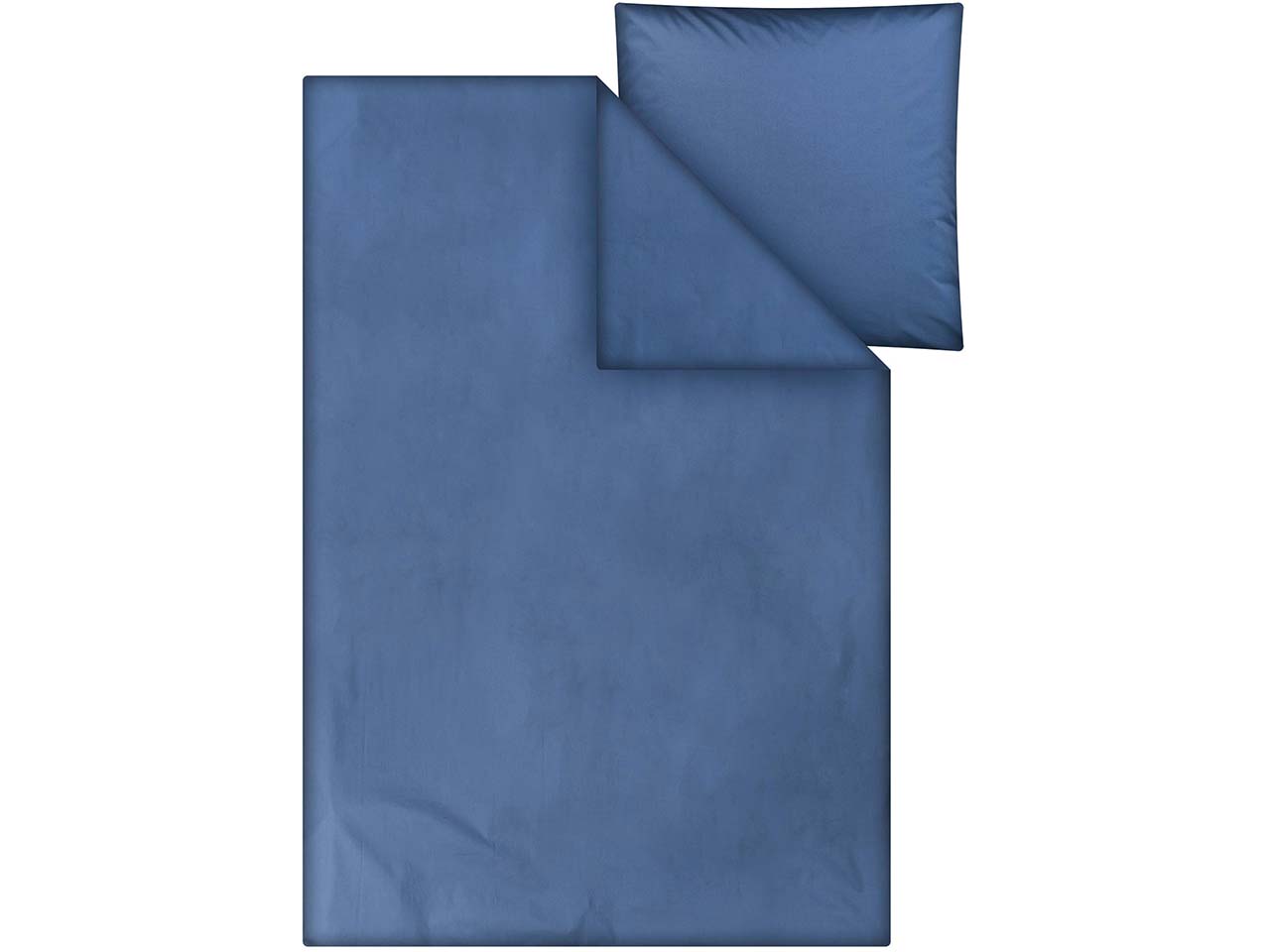 MELA Bio-Bettwäsche "MAJULI" aus Perkal, 2-tlg., 155 x 220/80 x 80 cm, blau