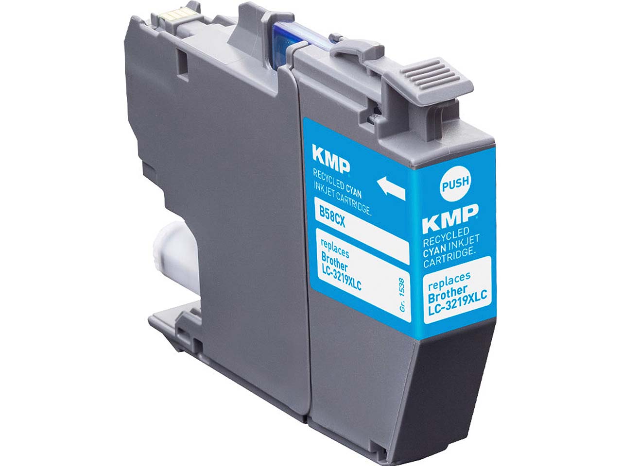 KMP Tintenpatrone ersetzt Brother LC-3219XLC cyan