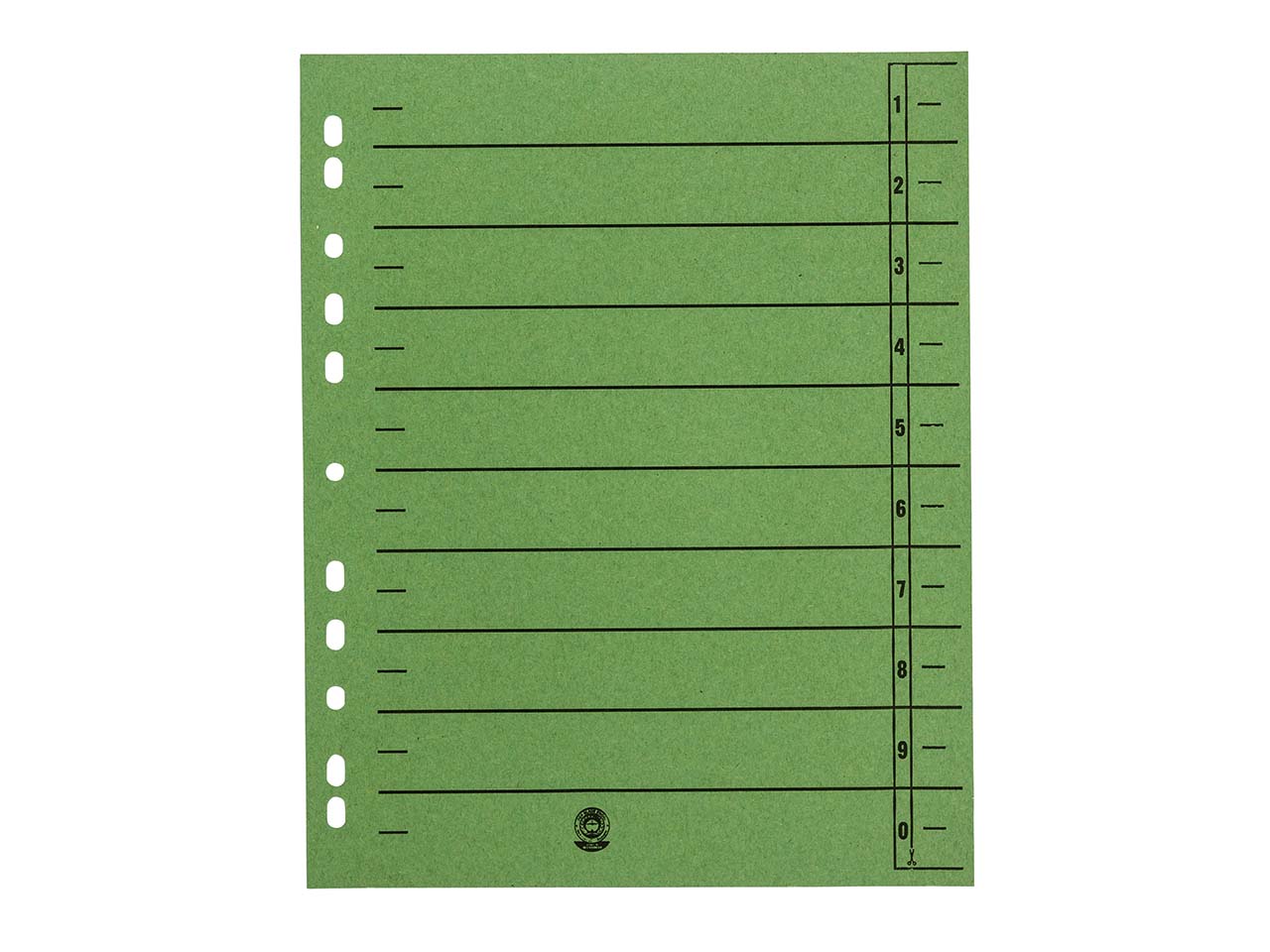 50 Trennblätter grün, 230 g/m²