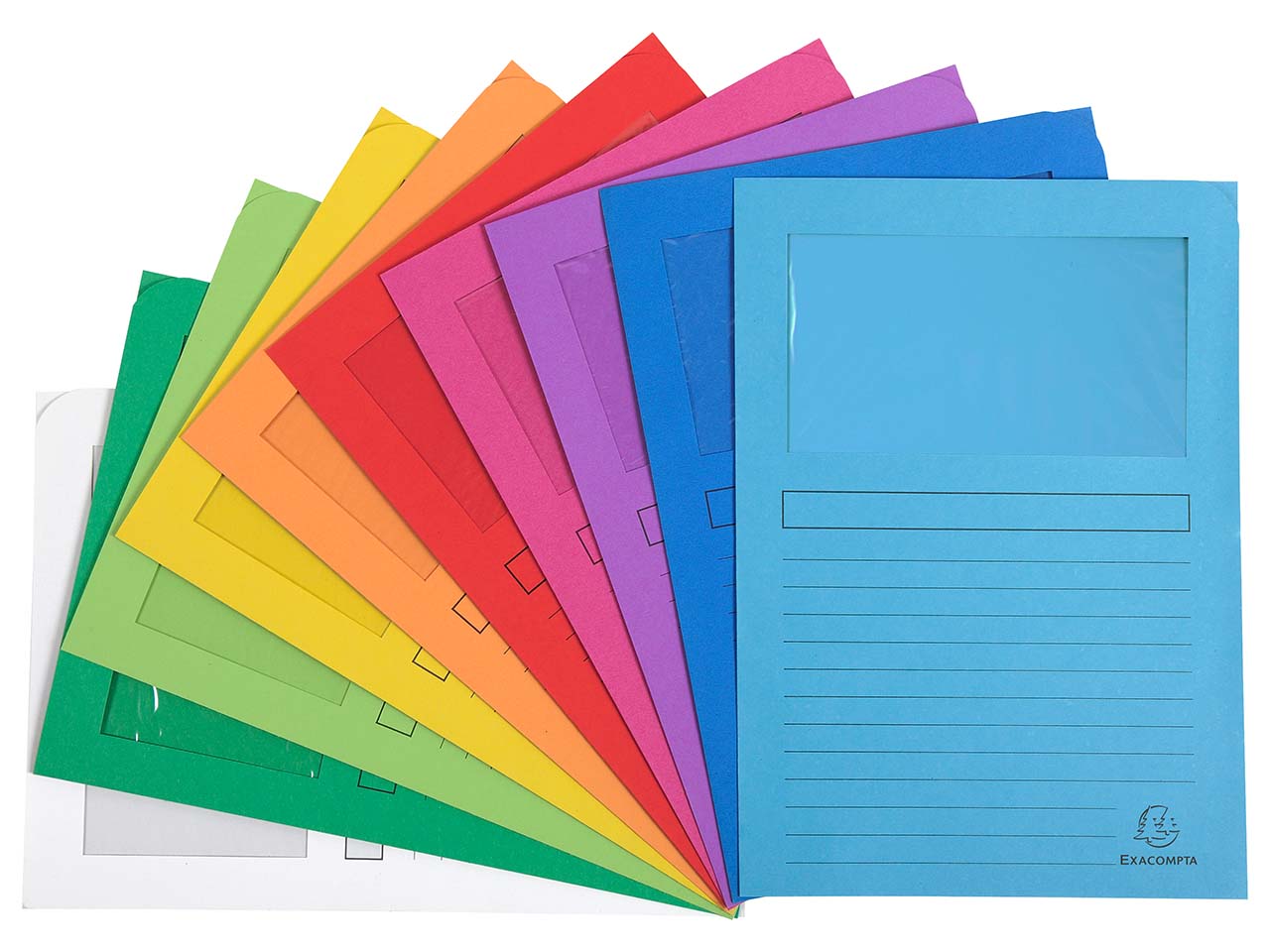 100 Exacompta Fenstermappen 'Forever', sortierte Farben