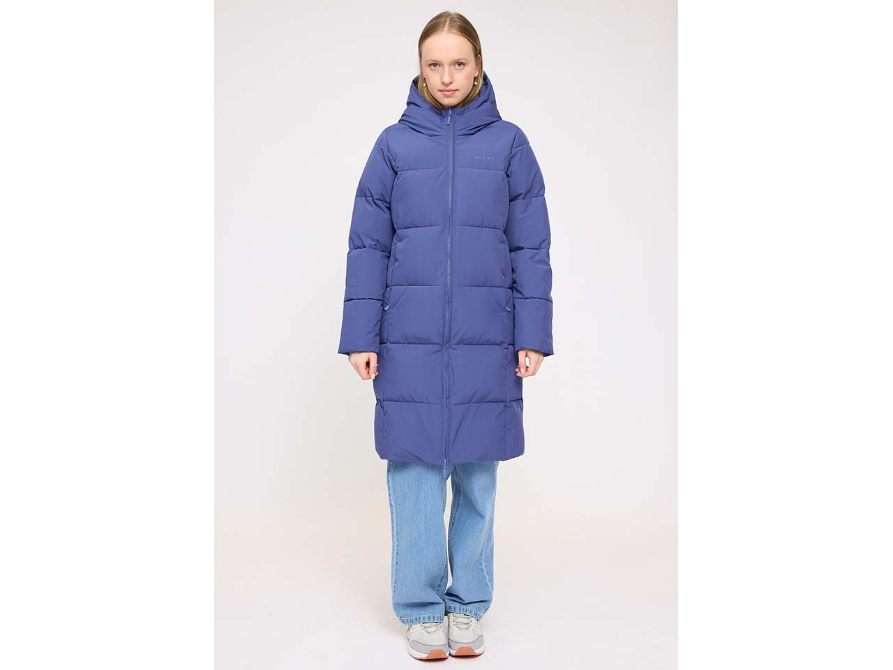 MAZINE Damen-Steppmantel "Basic Puffer" mit 2-Wege-Reißverschluss, violet blue, Gr. XS