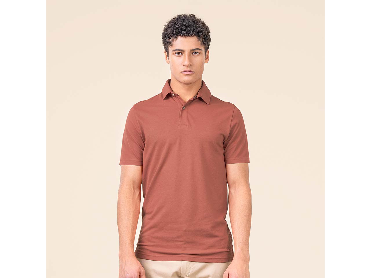 Living Crafts Bio-Herren-Polo-Shirt 'TIRMON', flame, Gr. M