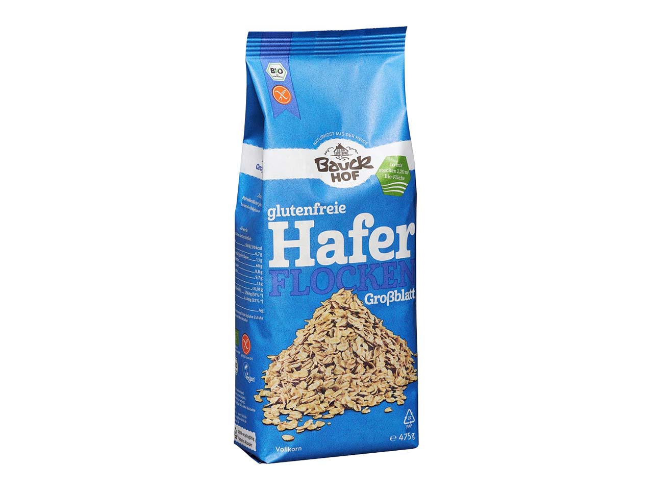 Bauckhof Bio-Haferflocken 'Großblatt' glutenfrei, 475 g