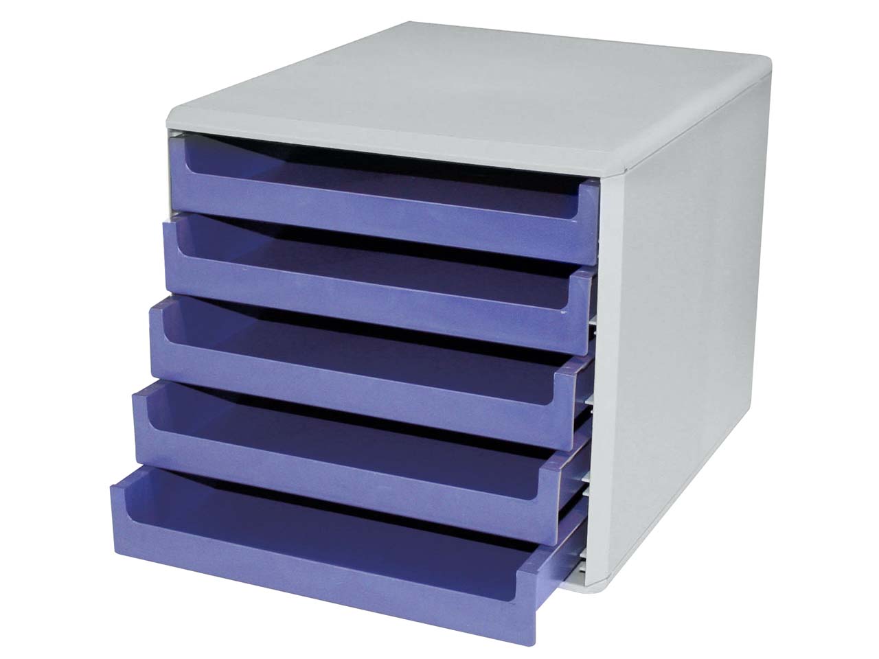 Schubladenbox "Grüne Welle" blaue Schubladen