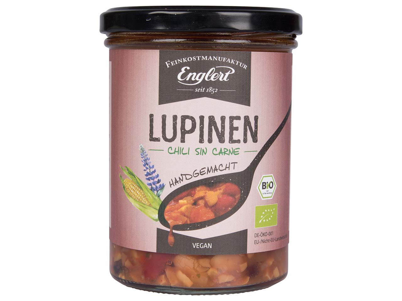 Feinkost Englert Veganer Bio-Lupineneintopf „Chili sin Carne“