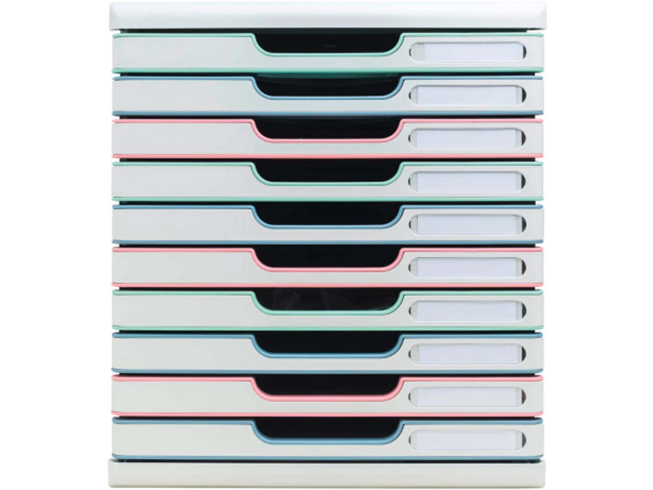 Exacompta Schubladenbox "Modulo AutentiK" DIN A4+, 10 Schubladen fbg sort., Korpus weiß Exacompta Schubladenbox "Modulo AutentiK" DIN A4+, 10 Schubladen fbg sort., Korpus weiß