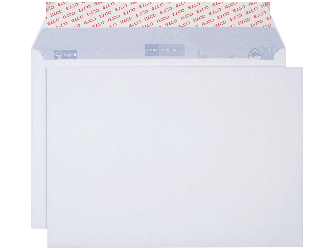 10 Elco Proclima Briefumschläge DIN C4, mit Haftklebung, ohne Fenster