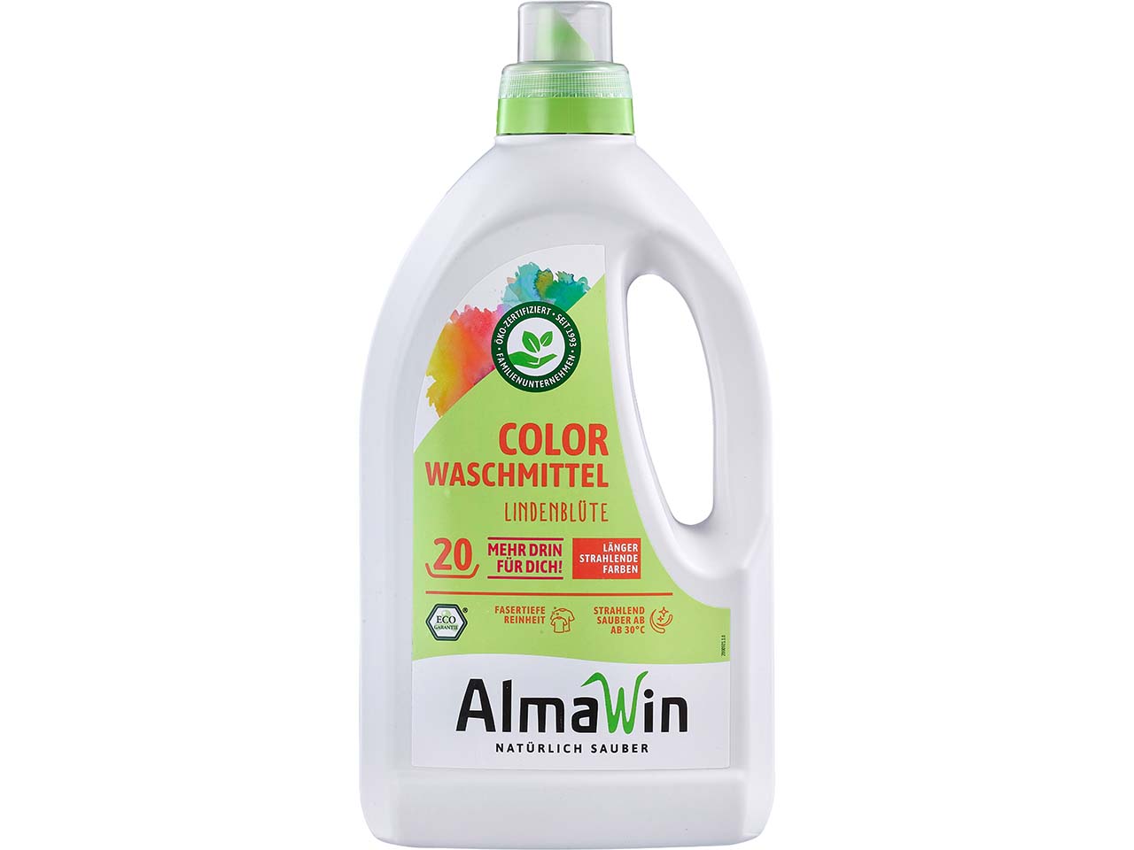 AlmaWin Color-Flüssigwaschmittel "Lindenblüte" Flasche, 1,5 l