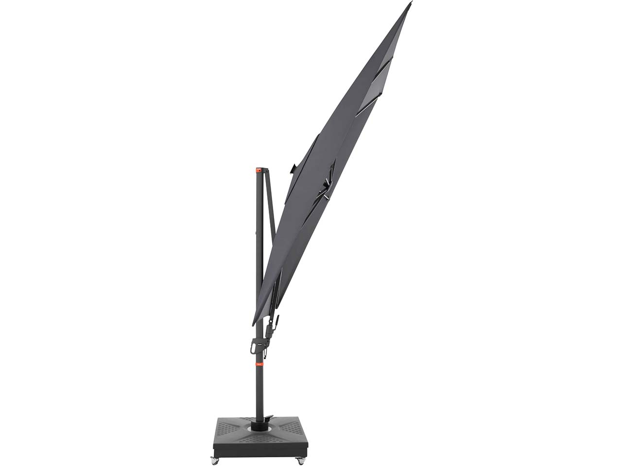 doppler Pendelschirm "myZone AX" mit LED Beleuchtung 300 x 220 cm, anthrazit