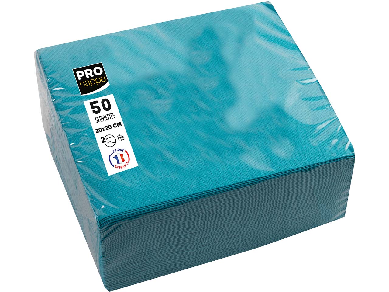 50 ProNappe Cocktail-Servietten 20 x 20 cm, türkis