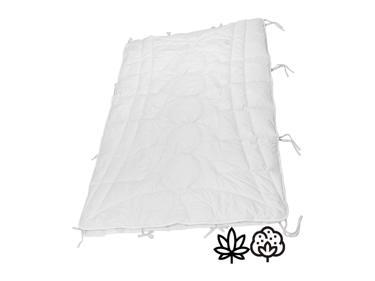 Steppdecke "Kontur 4-JZ" 200x220cm, BW/Hanf-Füllung 1.320+1.760g, B-Ware, Zustand wie neu