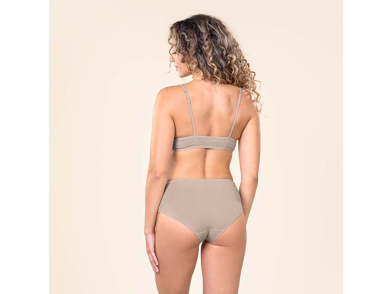 Living Crafts 2er-Pack Bio-Damen-Bustier 'TAMILLA' mit V-Ausschnitt, powder, Gr. XS