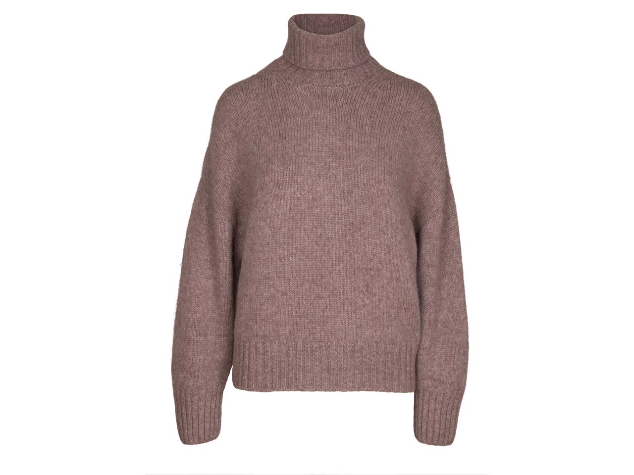 EKYOG Damen-Wollpullover "MIJOUX" mit Rollkragen, lila melange, Gr. M